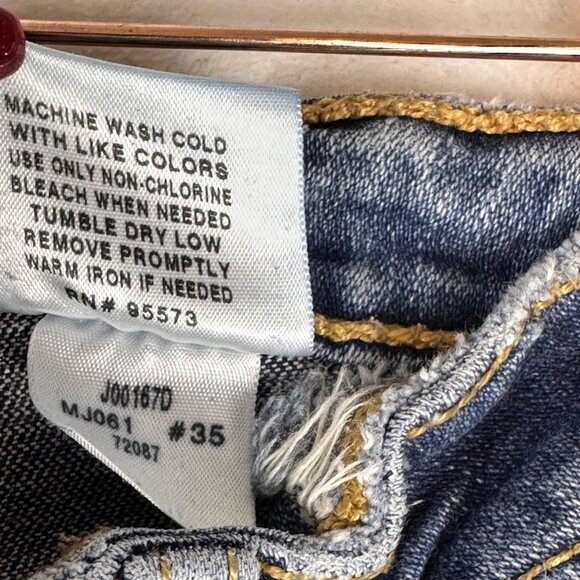 VTG. Mudd Womens Flare Leg Blue Denim Size 5 Jeans 90s Western Boho Style Y2k - Picture 9 of 9